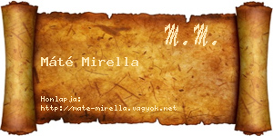 Máté Mirella névjegykártya