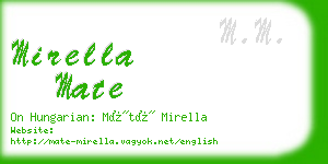 mirella mate business card
